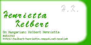 henrietta kelbert business card
